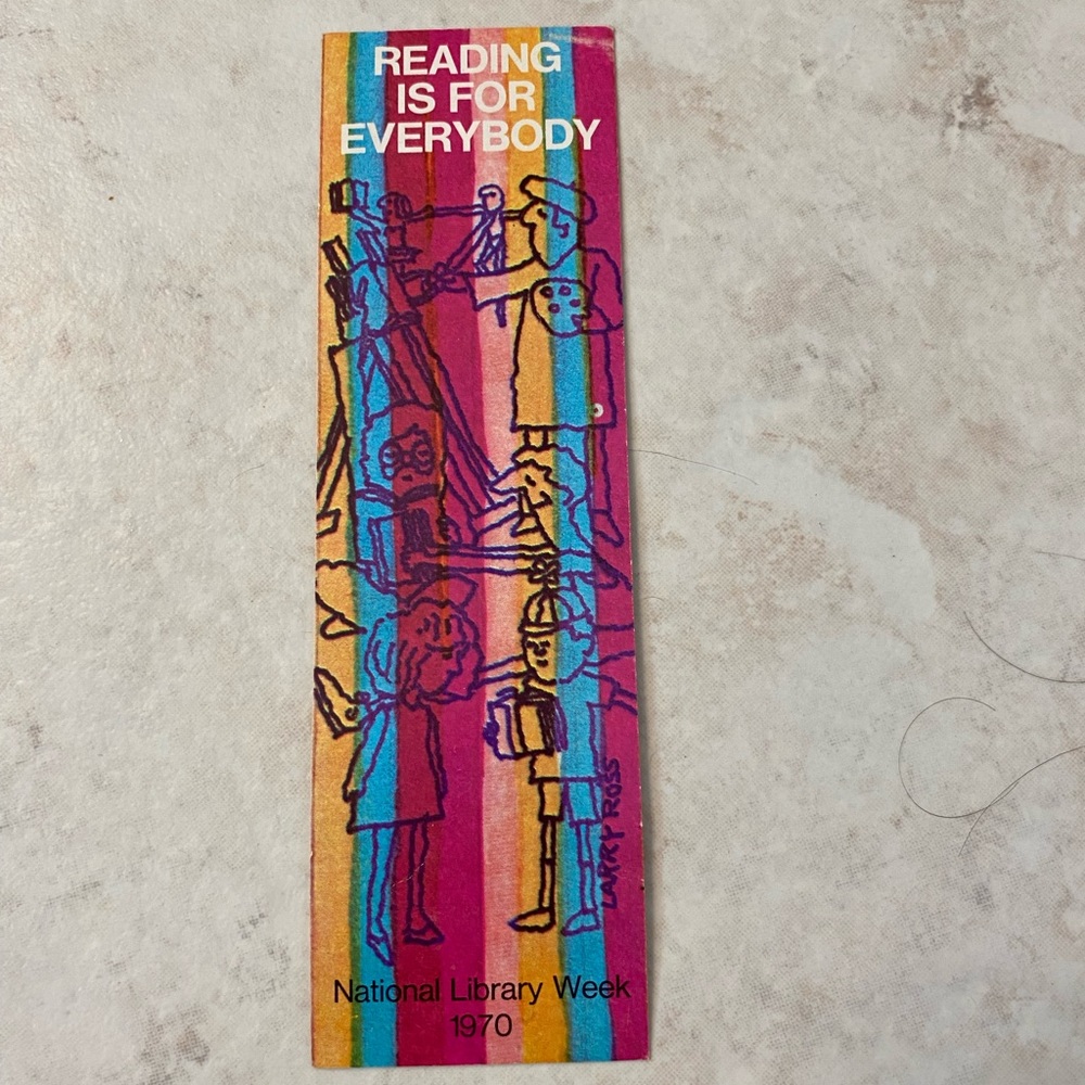 Like new 1970 national library week bookmark